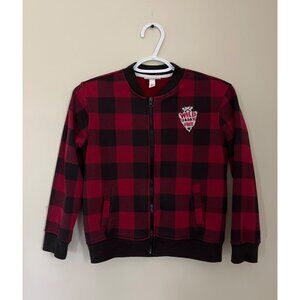 Colorful Planet Boys Size 6/7 Buffalo Plaid Long Sleeve Full Zip Jacket Coat